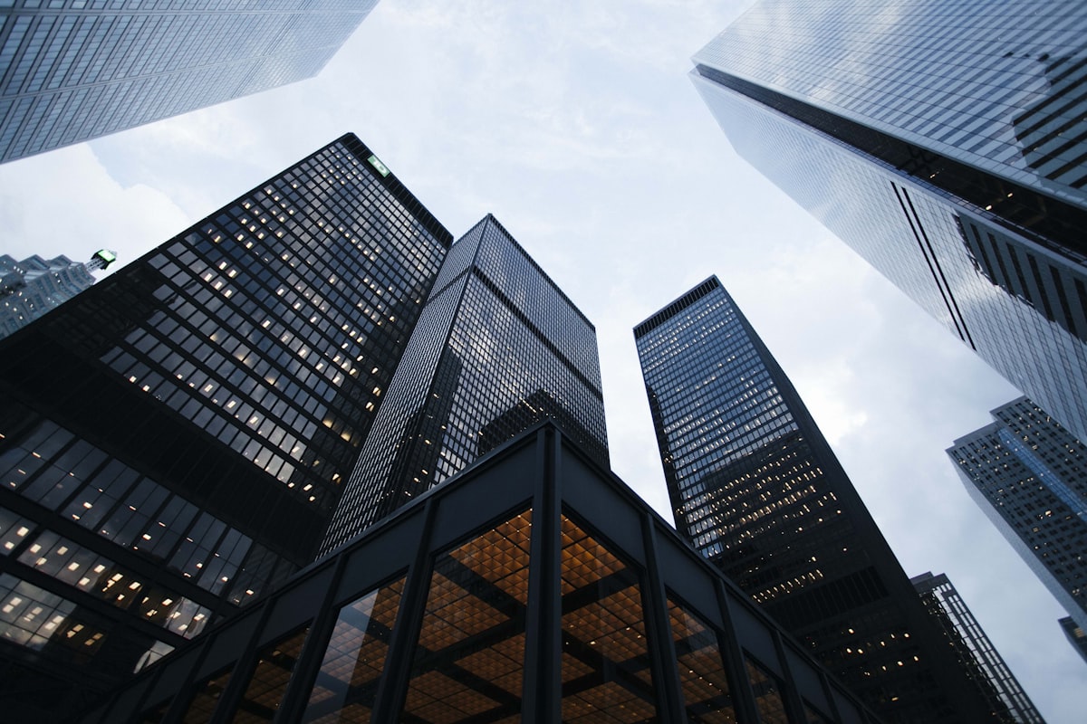 Corporate office tower with managed parking operations